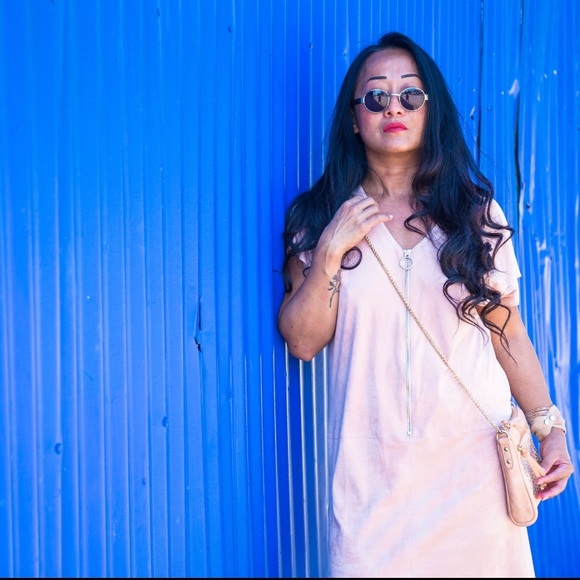 Blush Pink Mod Shift Dress - Picture 4 of 8